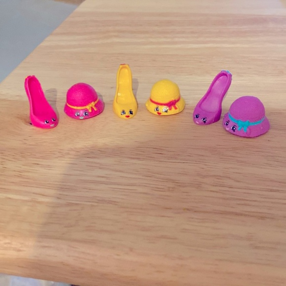 Shopkins Hats and Heels = 6 items